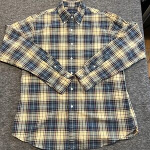 Ralph Lauren Custom Fit BLACK PONY Button Down Shirt Mens Large Plaid RTW!